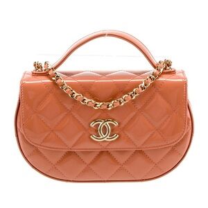 Chanel Patent Quilted Phone Holder w/ Chain w/Tags